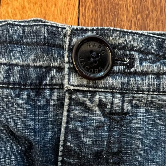 Marc Jacobs Dark Wash Zip Fly Front Denim Skirt Size 8 - Picture 3 of 5